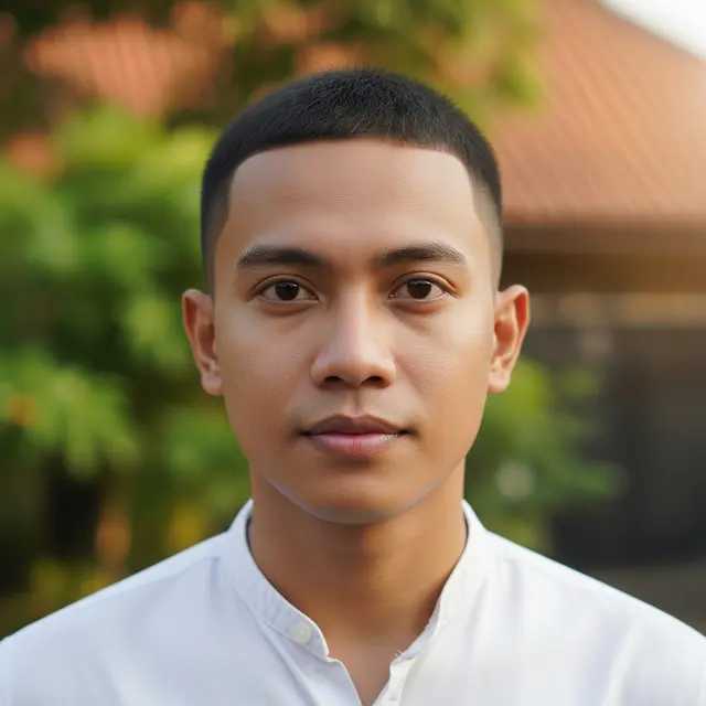 Model rambut pria ala tentara (Image by Gemini AI)