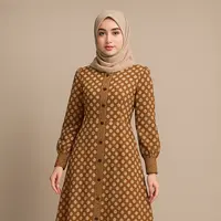 Model Gamis Batik Kawung 2025/AI
