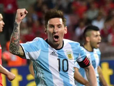 Lionel Messi meraih gelar pemain terbaik Argentina sebanyak 9 kali sejak tahun 2005. Hanya tahun 2006 dan 2014 yang tidak dimenanginya. (AFP/Martin Bernetti)