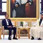 Presiden Joko Widodo (Jokowi) melakukan pertemuan bilateral dengan Presiden Uni Emirat Arab (UEA) Mohamed bin Zayed Al Nahyan (MBZ) di Qasr Al Watan, Abu Dhabi, Rabu (17/7/2024). (Foto: Muchlis Jr - Biro Pers Sekretariat Presiden)