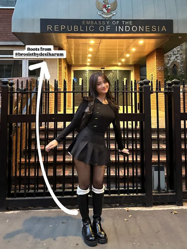 OOTD Fuji An saat Liburan ke London. [@fuji_an]