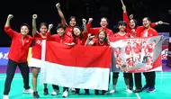 Tim bulutangkis putri Indonesia di Uber Cup 2024. (Bola.com/Dok.PBSI).