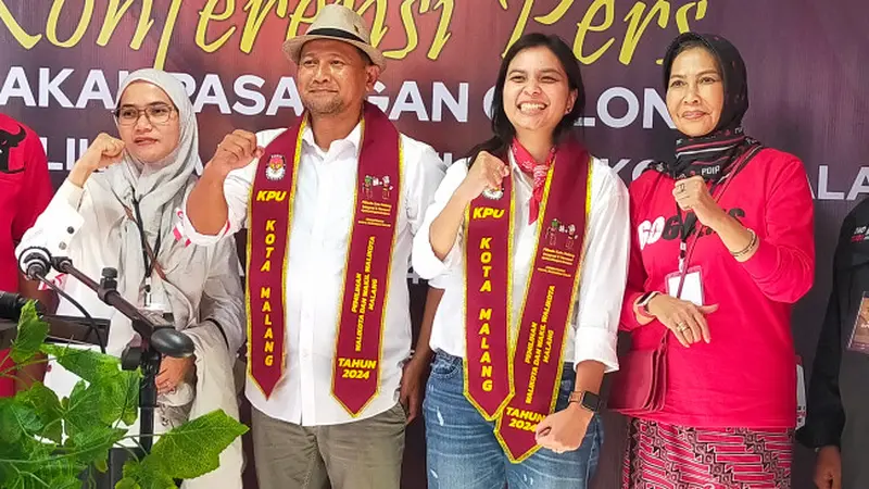 PDIP Usung Mantan Calon Independen dan Putri Wali Kota Batu di Pilkada Kota Malang 2024