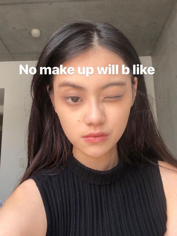 Gege Elisa tanpa makeup (Sumber: Instagram/gegeelisa94)