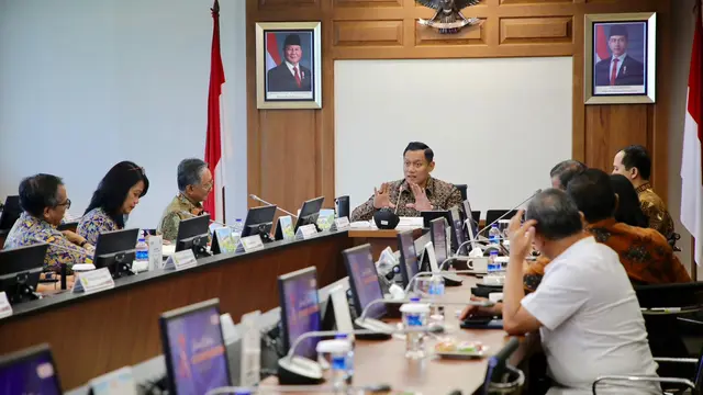 Menteri Koordinator Bidang Infrastruktur dan Pembangunan Wilayah, Agus Harimurti Yudhoyono (AHY)melakukan  kunjungan kerjanya ke Kementerian Pekerjaan Umum (PU) pada Rabu (23/10/2024). (Dok Kemenko)
