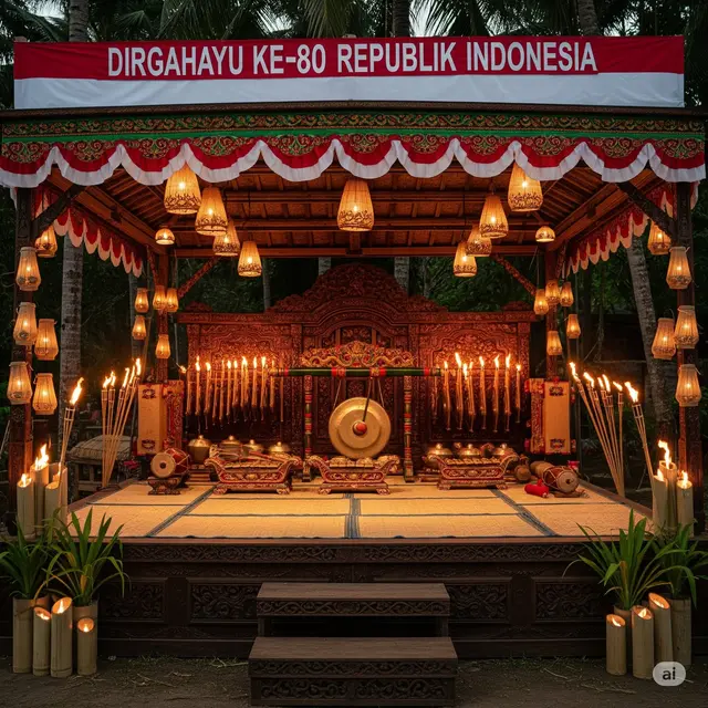 Lampion Bambu Alami