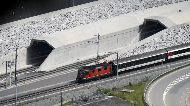 Gotthard Base Tunnel (GBT) terowongan kereta api terpanjang di dunia dalam perbaikan hingga awal 2023