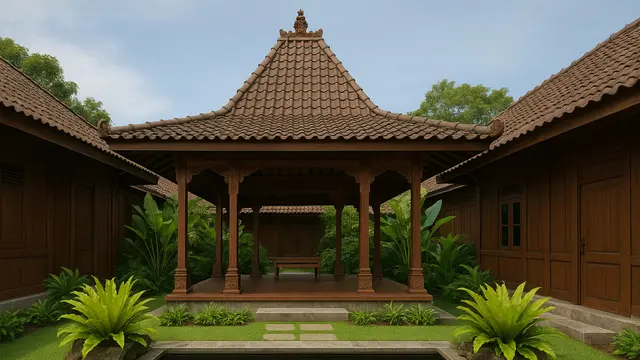 Model Rumah dengan Taman di Tengah Terbaru 2025 (Foto: ChatGPT)