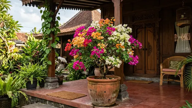 Cara Stek Bunga Bougenville 3 Warna