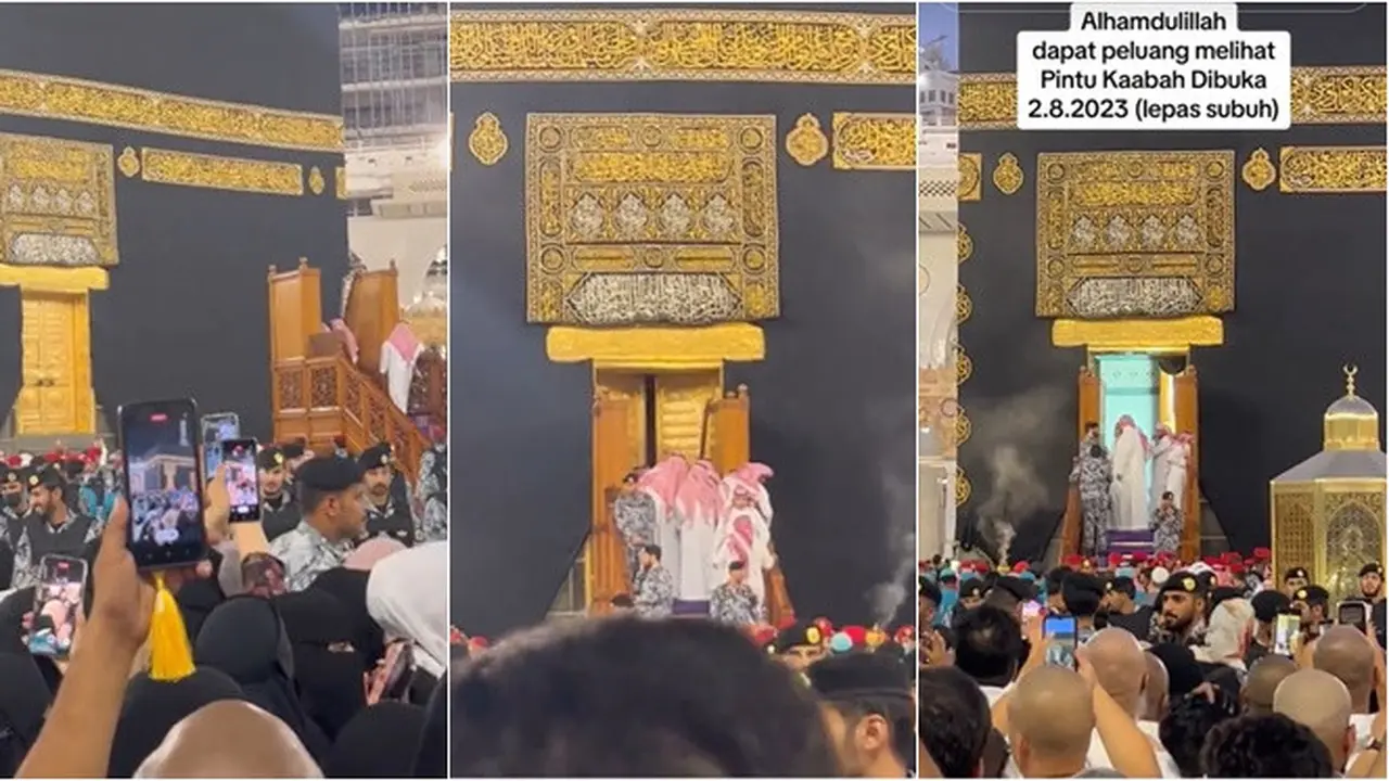 Detik-Detik Pintu Ka'bah Dibuka Selepas Subuh, Momen Langka Dua Kali Setahun