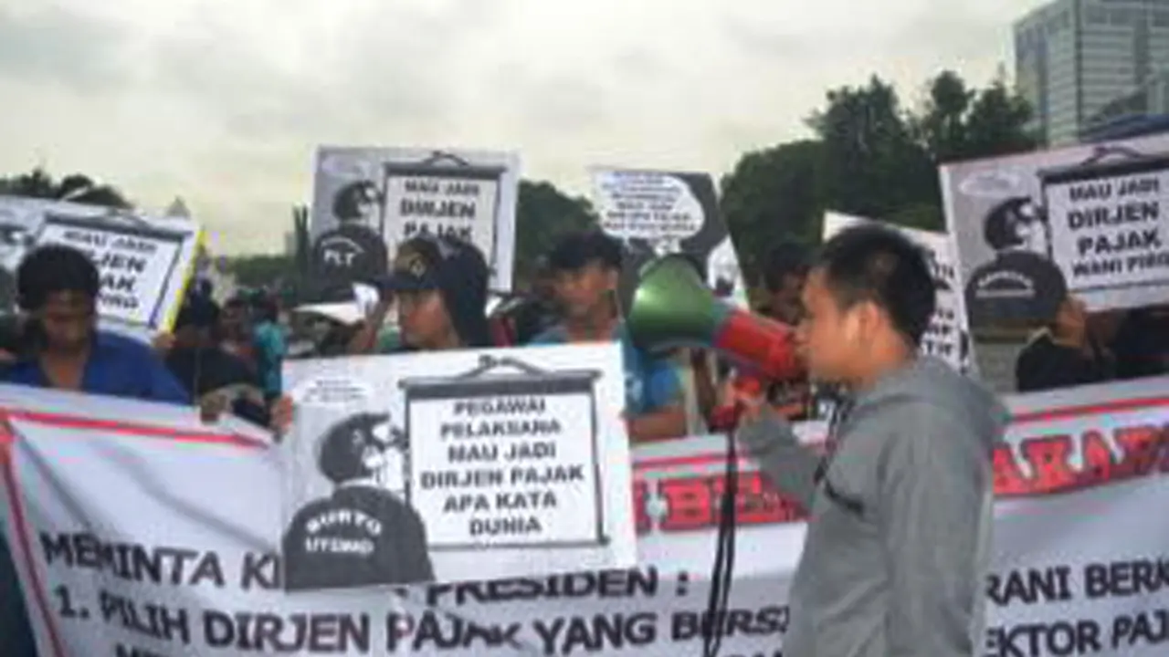 BEM Aliansi Jakarta Gelar Aksi Tolak Dirjen Pajak di Istana