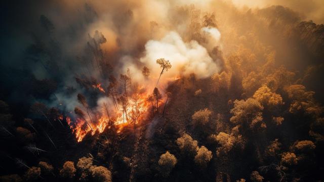 Ilustrasi kebakaran hutan