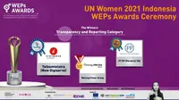 Digiserve by Telkom Indonesia menjadi pemenang kedua dalam ajang penghargaan Women’s Empowerment Principles (WEPs) Awards.