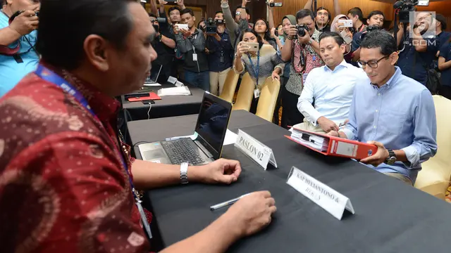 Sandiaga Uno Laporkan Dana Kampanye Pilpres 2019