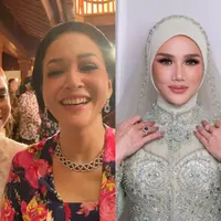 Intip beda gaya Maia Estianty dan Mulan Jameela kenakan perhiasan Blue Sapphire di momen pernikahan Al Ghazali dan Alyssa Daguise (@maiaestiantyreal @mulanjameela1)