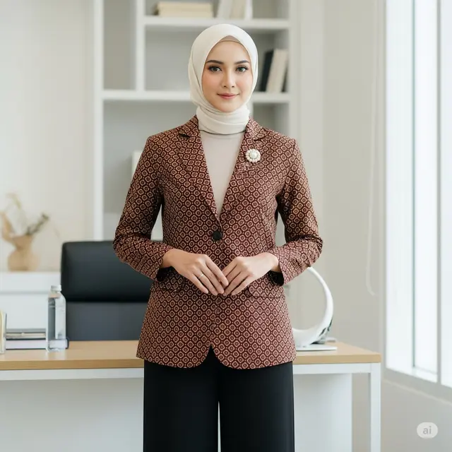 Blazer Batik Tailored Klasik & Berotoritas