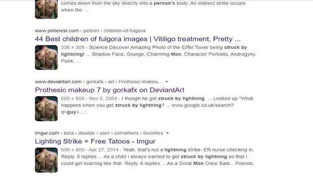 Gambar Tangkapan Layar Penelusuran Foto dengan Google Reverse Image