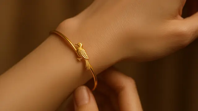 Model Gelang Emas Motif Burung Trendi