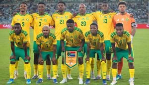 Skuad Timnas Afrika Selatan berfoto jelang laga kualifikasi Piala Dunia 2026. (Dok. X/Bafana Bafana)