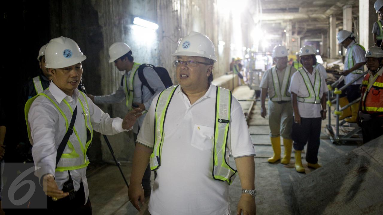 20170320-Menteri Bappenas Bambang Brodjonegoro Tinjau MRT-Fanani