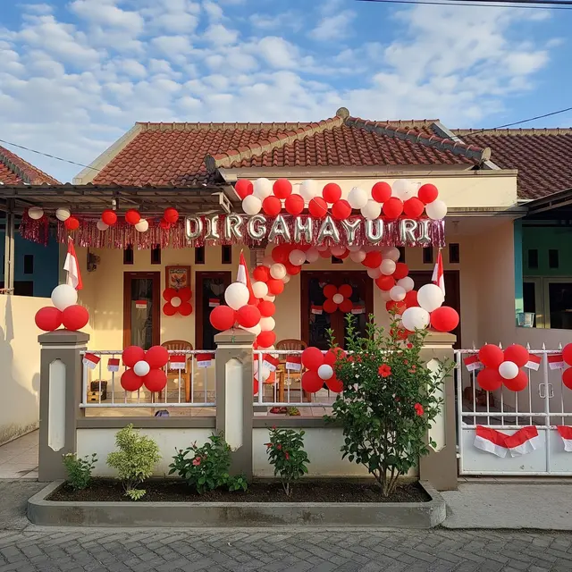 9 Ide Dekorasi 17 Agustus di Pagar Rumah, Tampilan Hunian Makin Meriah