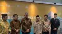 Wakil Presiden (Wapres) Ma'ruf Amin saat menghadiri peresmian Green Building Bank Syariah Indonesia (BSI) Aceh, yang berlokasi di Jl. Teungku Daud Beureuh No. 15, Banda Aceh, Aceh. (Liputan6.com/Delvira Hutabarat)