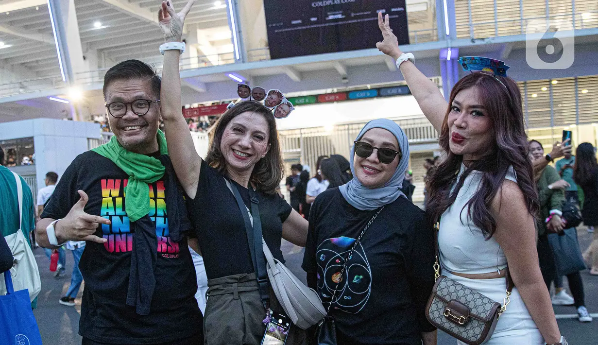 Konser satu hari di Jakarta itu berlangsung setelah band asal Inggris tersebut menggelar konser dua hari di Kaohsiung, Taiwan. (Liputan6.com/Faizal Fanani)