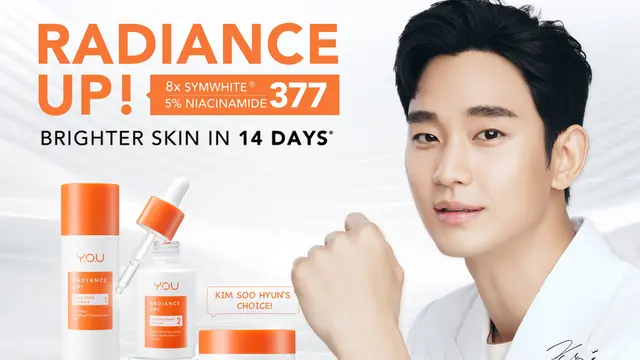 Jadi Brand ambassador Y.O.U Beauty, Kim Soo Hyun rekomendasikan perawatan wajah bebas kusam  (Foto: Dok. Y.O.U Beauty)