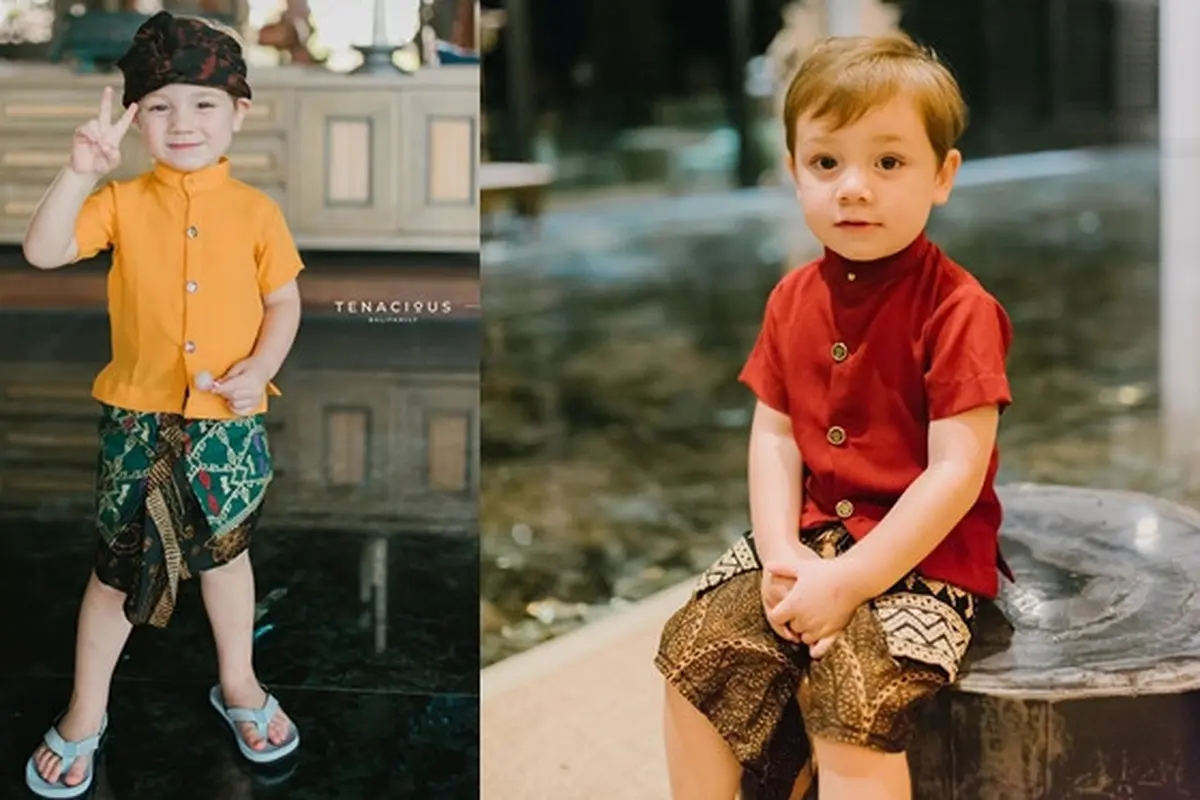 6 Potret Lucio Anak Stefan William Pakai Baju Tradisional Bali, Menggemaskan
