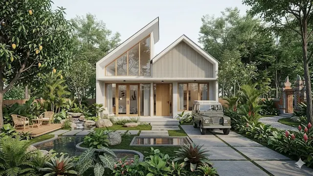 Ilustrasi Inspirasi Fasad Rumah Ala Skandinavia/Gemini AI