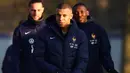 Kylian Mbappe kembali akan memperkuat Les Bleus, setelah absen ketika Timnas Prancis berlaga melawan Israel dan Italia. (FRANCK FIFE/AFP)