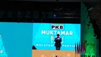Ketua Umum PKB Muhaimin Iskandar dalam Muktamar di Bali, Selasa (20/8/2019). (Merdeka.com/ Yunita Amalia)