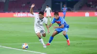 Tiga poin dari Filipina membuat Arkhan Fikri dan kawan-kawan memimpin Grup A dengan torehan sempurna: dua laga dan dua kemenangan. (Bola.com/M Iqbal Ichsan)