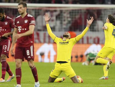 Bayern Munchen secara mengejutkan terdepak dari Liga Champions musim ini usai hanya mampu bermain imbang 1-1 melawan Villarreal pada leg kedua perempat final di Allianz Arena, Rabu (13/04/2022). (AP/Matthias Schrader)