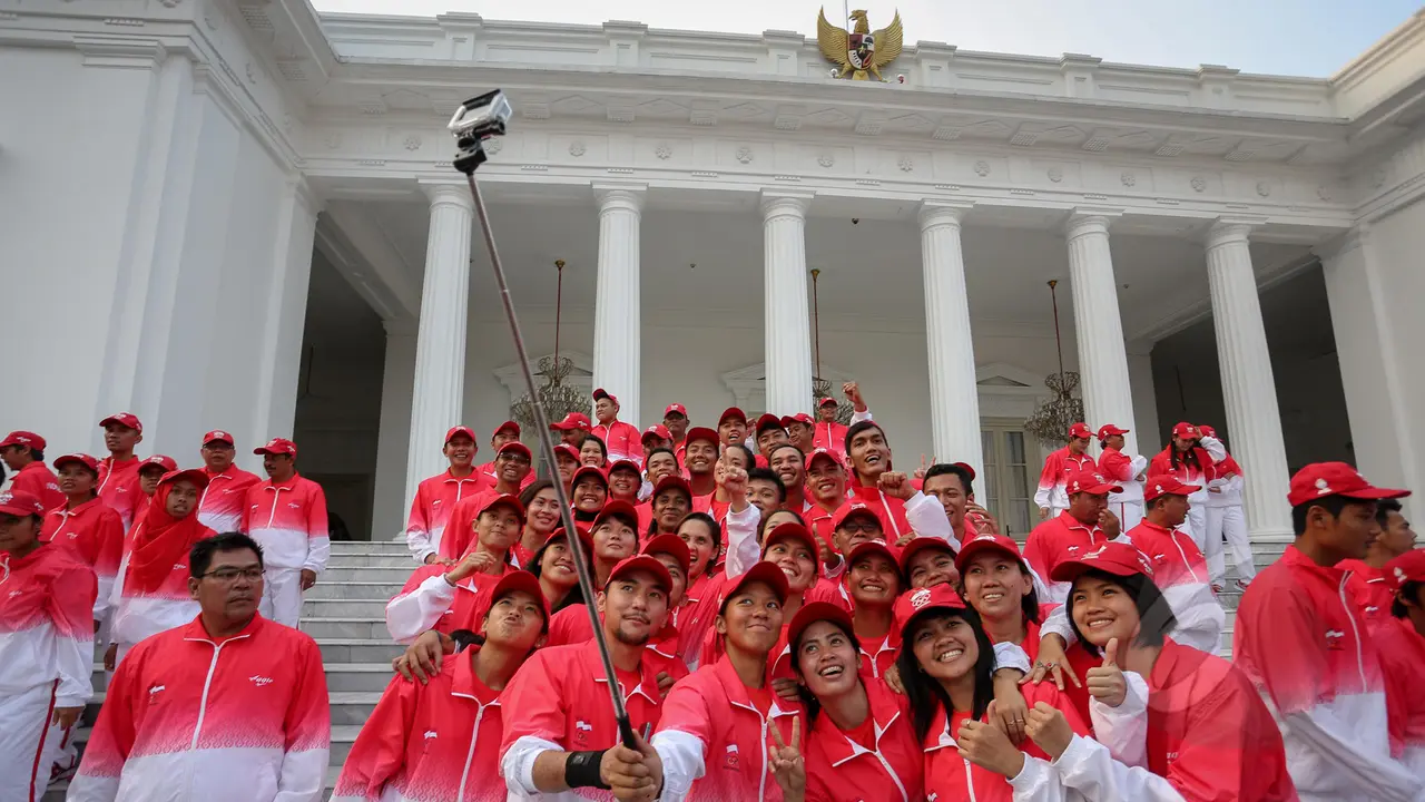 Kontingen Sea Games Selfie di Istana Merdeka