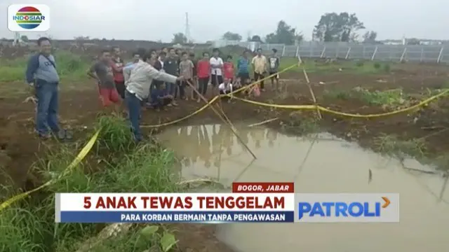 Kelima bocah berusia 8 hingga 12 tahun itu tenggelam saat bermain bersama di area tersebut usai pulang sekolah.