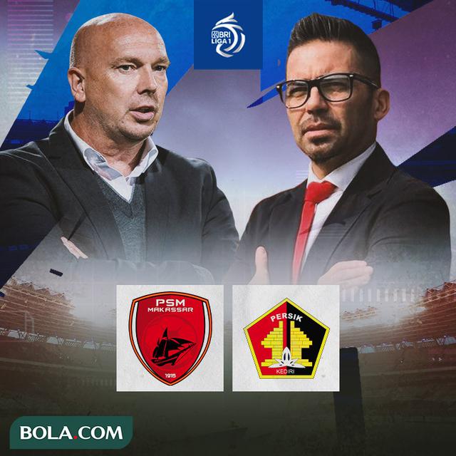 BRI Liga 1 - Duel Pelatih - PSM Makassar Vs Persik Kediri