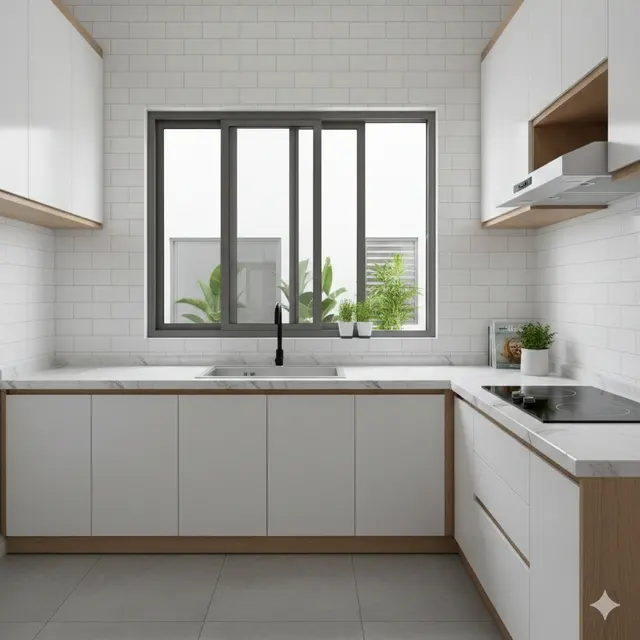 Model Jendela Dapur Aluminium Rumah Minimalis (Foto: Gemini AI)