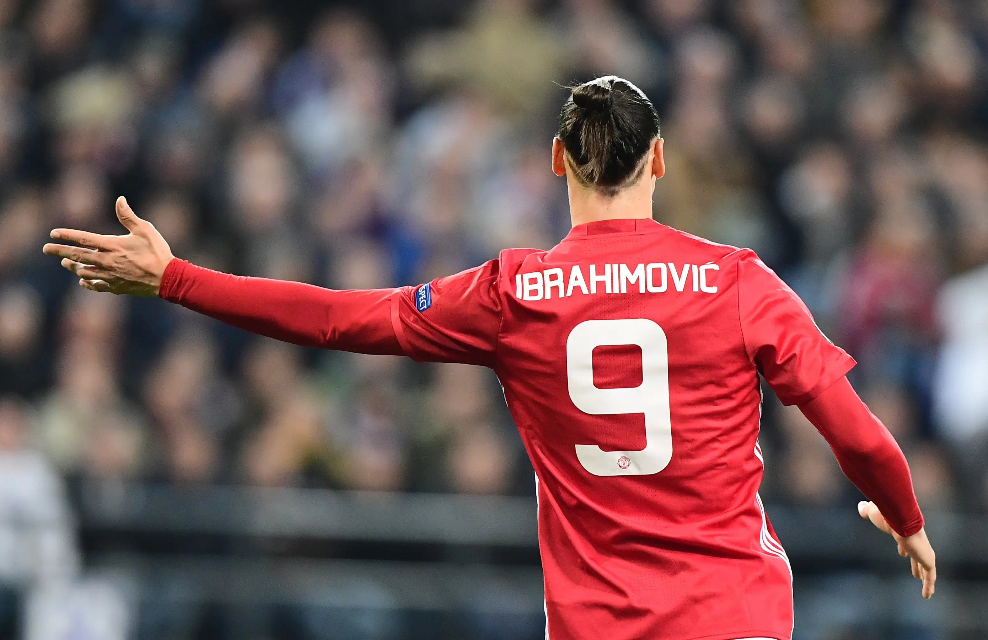 Penyerang Manchester United (MU), Zlatan Ibrahimovic. (EMMANUEL DUNAND / AFP)