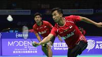 Ganda putra Indonesia, Angga Pratama/Riang Agung Saputro, melaju ke babak utama Kejuaraan Asia Bulutangkis 2018, Selasa (24/4/2018). (PBSI)