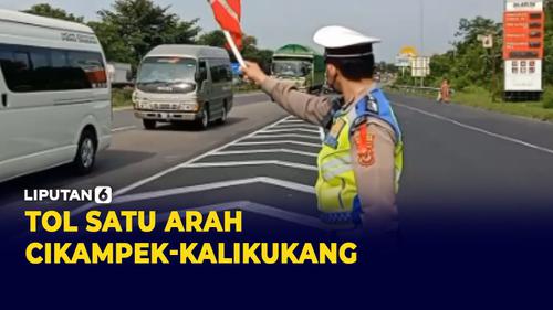 VIDEO: Perlancar Arus Mudik, Mulai Malam Ini Berlaku One Way Tol Jakarta Cikampek - Gerbang Tol Kalikangkung