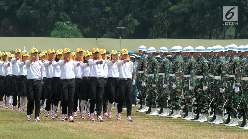 Calon Paskibraka 2017 Jalani Latihan Gabungan Bersama Paspampres