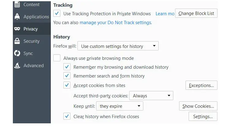 	Cara menghapus riwayat pencarian pada browser Mozilla Firefox (Sumber: Make Use Of)