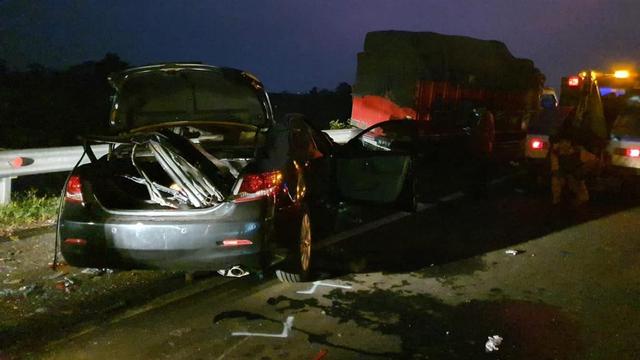 Kecelakaan maut di Tol Pemalang-Batang menewaskan pebulutangkis Syabda Perkasa Belawa. (Foto: Liputan6.com/Polres Pemalang)