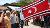 FOTO: Bendera Aceh Berkibar di Banda