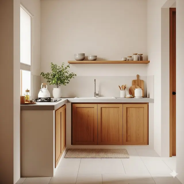 Dapur ‘Japandi’ (Jepang-Skandinavia) Sederhana