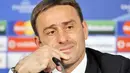 Pelatih Sporting Lisbon Paulo Bento di konferensi pers seusai laga leg kedua babak 16 besar Liga Champions melawan Bayern Muenchen di Allianz Arena, 10 Maret 2009. Muenchen 7-1. AFP PHOTO / JOHN MACDOUGALL 