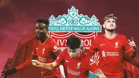 Liverpool - Divock Origi, Neco Williams, Harvey Elliot (Bola.com/Adreanus Titus)