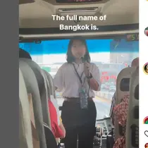 Pemandu Wisata Ucapkan Nama Asli Bangkok Sebanyak 168 Huruf dalam Sekali Tarikan Napas.&nbsp; foto: Instagram @sheswow