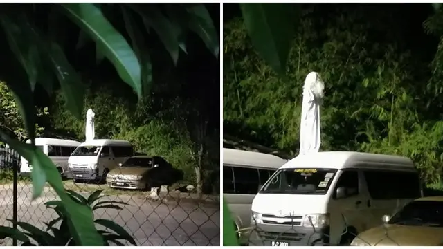 Takuti Warga Agar Selalu Berada di Rumah, Pria Ini Pakai Kostum Hantu